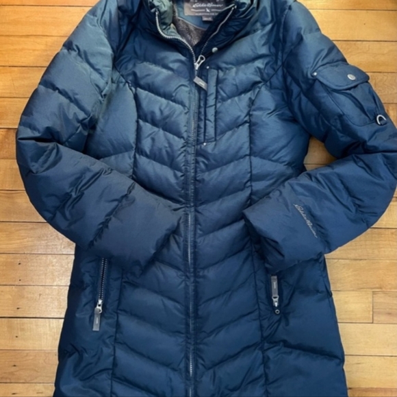 Eddie Bauer Full Length Down Winter Coat BEAUTIFUL size XL - Picture 10 of 10